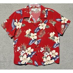 Vintage 70s Iolani Floral Hawaiian Shirt Made In Hawaii Rayon Sz M Camp Surf